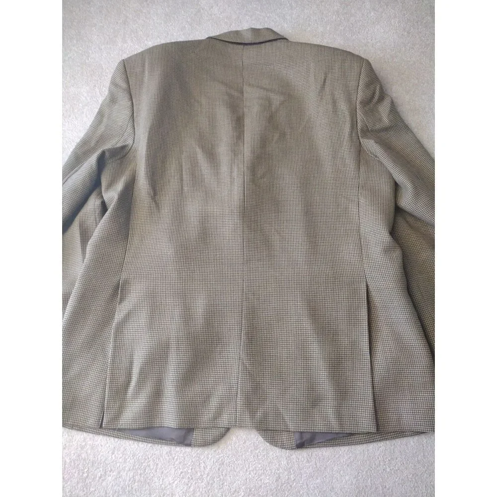 Yves Saint Laurent Jacket Blazer Men 44R‎ Brown Black 3 Button Double Vent Wool